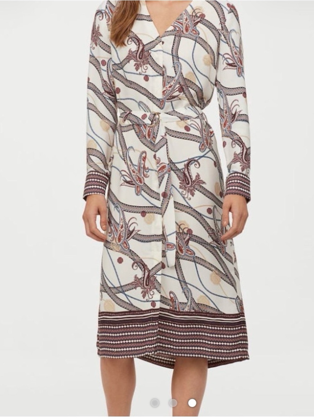 H&M NWT Printed Wrap Shirt Dress